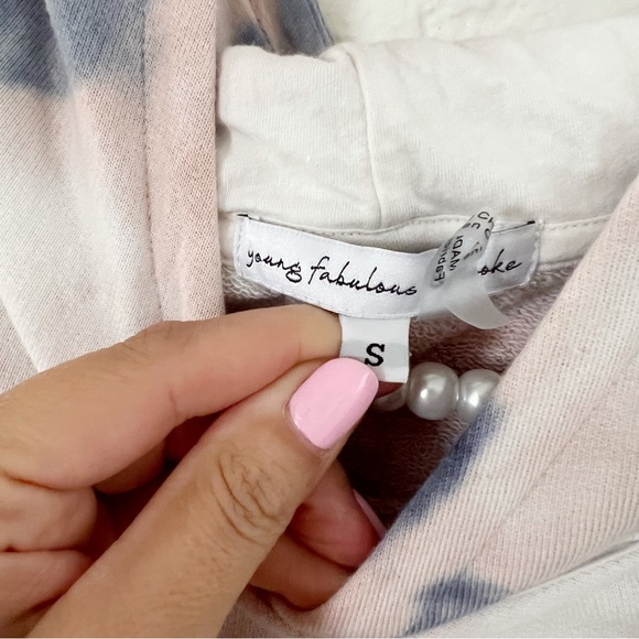 Young Fabulous & Broke Tie Dye Cutoff Carla Hoodie - Picture 7 of 7